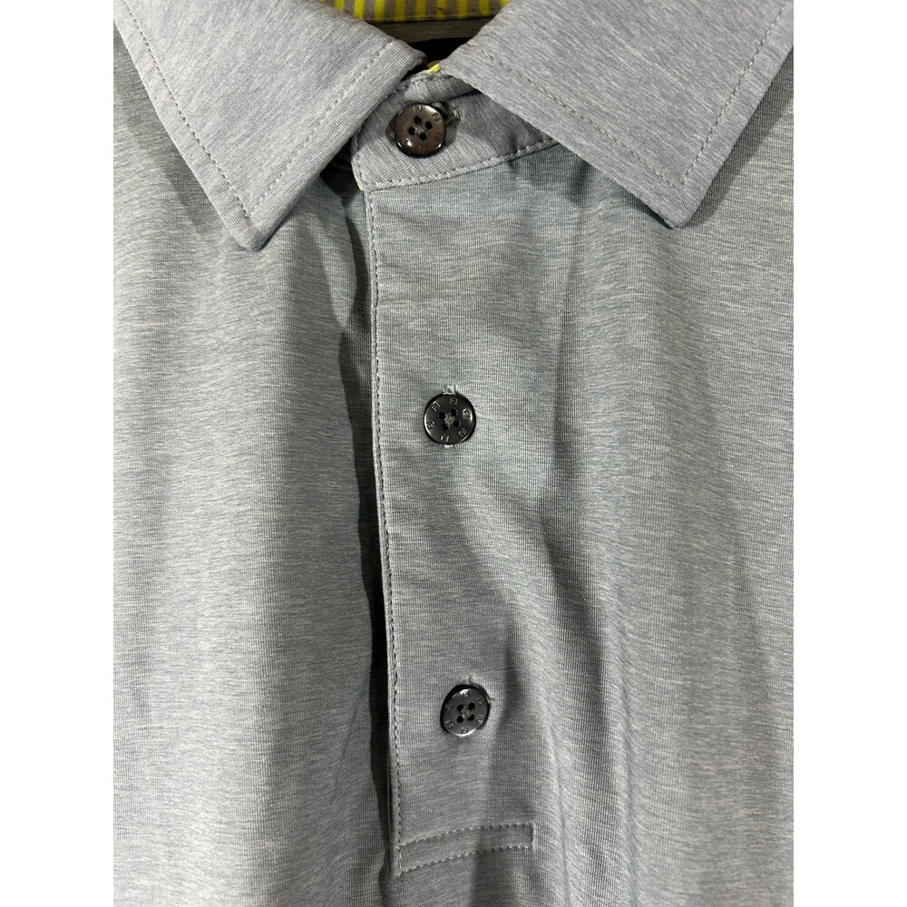 Footjoy Men’s Golf Polo Gray Short Sleeve Shirt Size Large Athletic Fit Logo